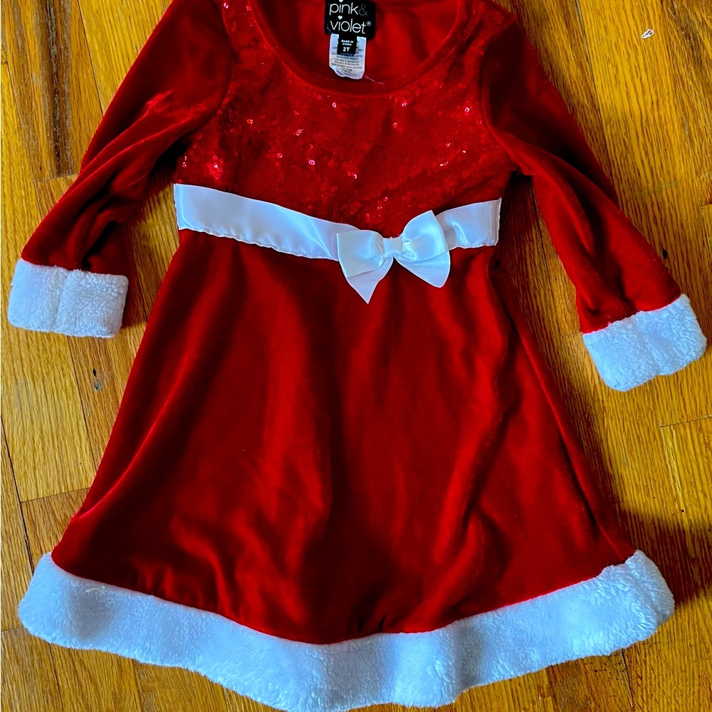 Girls Santa Christmas Dress